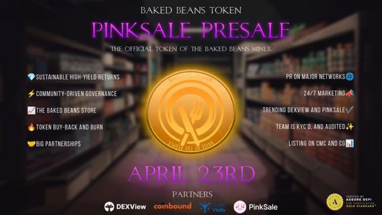 valjeanxio's tweet photo. 🚀 Get ready for the Future of Sustainable Crypto Mining on Solana! - The Baked Beans Fairlaunch is Here! Not just a Meme, Real Utility. - Cap has been reached!  💎 Sustainable High-Yield Returns ⚡ 
👇🏼 https://t.co/2zfR8KmoNx