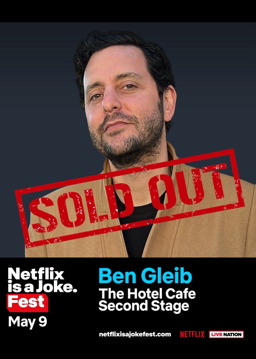 My show for the Netflix is a Joke Festival is SOLD OUT. 2 and a half weeks early! That feels pretty good. Thank you for all the support. They say there is some chance a few tix may be available at the door, if this post made you sad. It made me happy tho @netflix @netflixisajoke