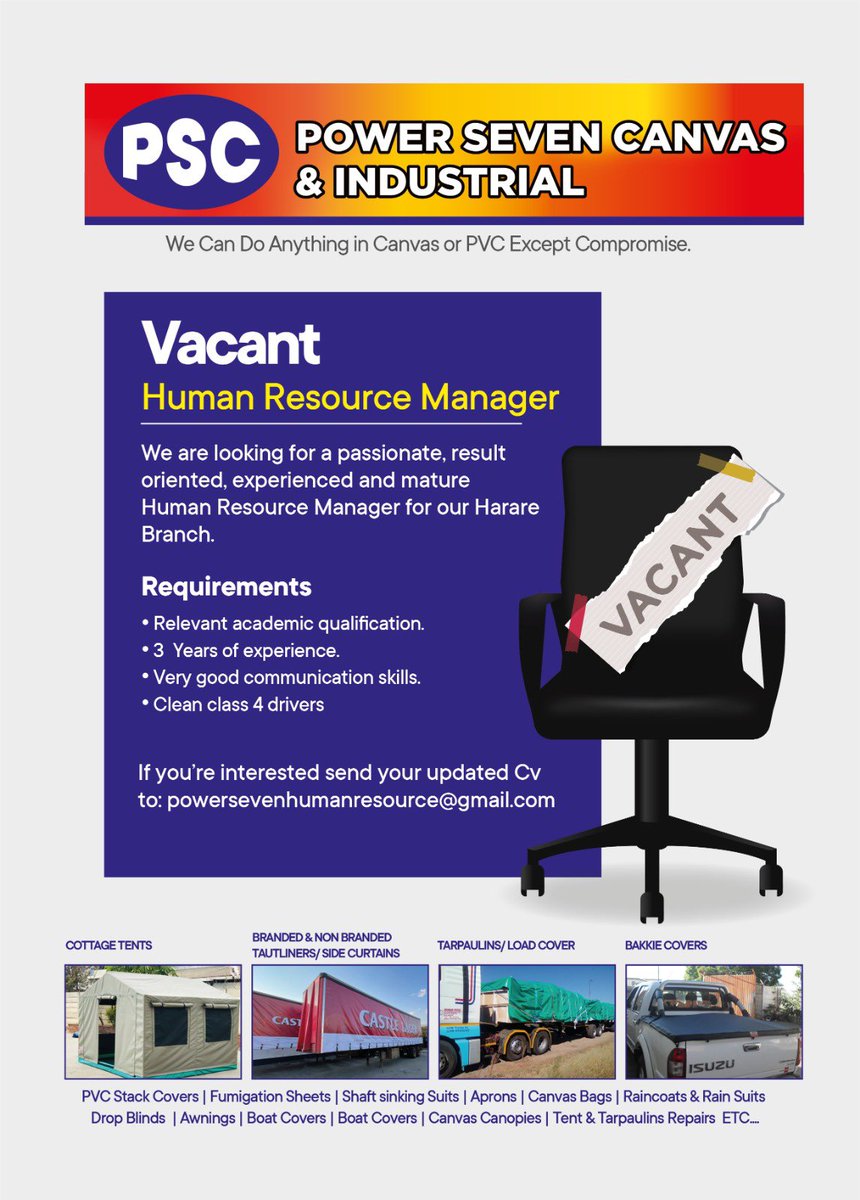 psc_zim's tweet photo. We are recruiting https://t.co/s7ROLLRcbS