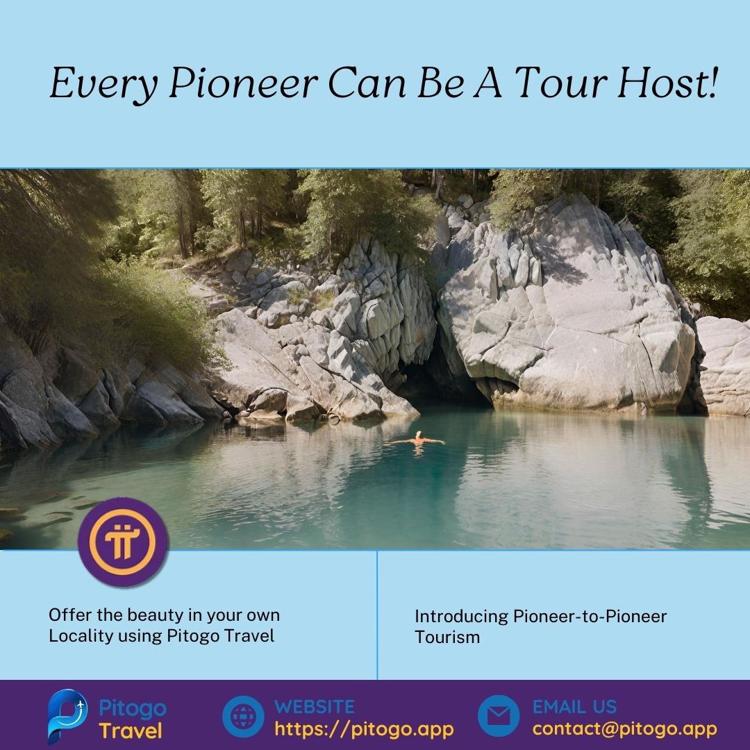 Calling All Pioneers: Forge Your Path with P2P Tourism!Ready to embark on your next great adventure? Create your P2P Tourism itinerary on Pitogo Travel today and let the journey begin! 🌍✨

#PitogoTravel #P2PTourism #AdventureAwaits #EarnPi #ExploreTogether