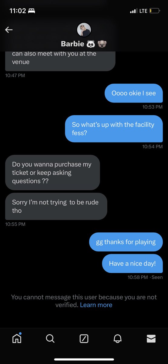 sanrioroha's tweet photo. 🚨 SCAMMER ALERT 🚨 

@/Barbie66548774 is trying to “sell”Enhypen Fate Plus Oakland VIP 1 tickets  for less than face value

Provides fake confirmation email that has a typo 😭😭😭

#EN_WORLDTOUR_FATE #ENHYPEN #ENHYPEN交換
#EN_WORLDTOUR_FATEPLUS #FATEPLUS_IN_US #ENHYPEN wtb wts https://t.co/VKOjnN0LfC