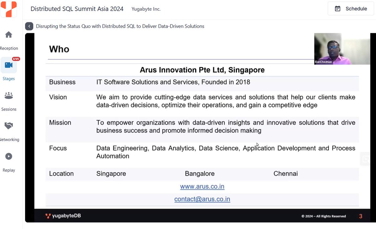 sampath_m17's tweet image. #DistributedSQL #DataScience #SQLSummit #DSSAsia24 #DistributedSQLThrilled to be virtually participating in the DSS (Distributed SQL Summit) , Learning  so much from these informative sessions. 📈@Yugabyte