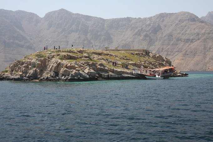 Telegraph Island is one of the most beautiful islands in Musandam Governorate. It is, located in Khor Sham in the Wilayat of Khasab. It is a stopping station for tourist tours in the creek, as it tells tourists about the geological nature, relief, and topographic formations.