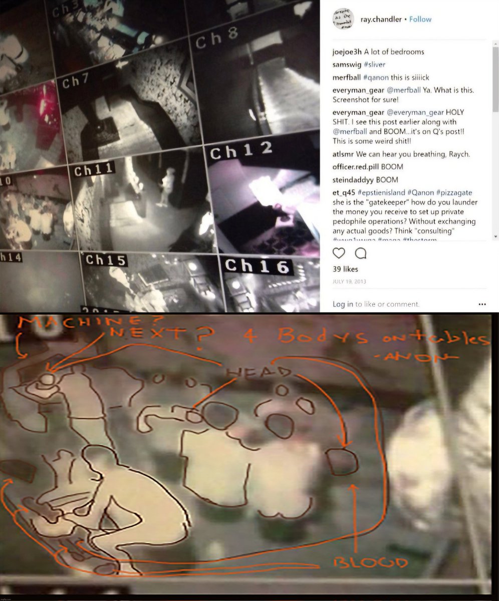 Remember when Rachel Chandler, who recruited girls for Jeffrey Epstein, posted a photo of the surveillance video of Epsteins underground tunnel network on her IG? Yes, you've seen this before, and I'll keep posting it. We want the footage.