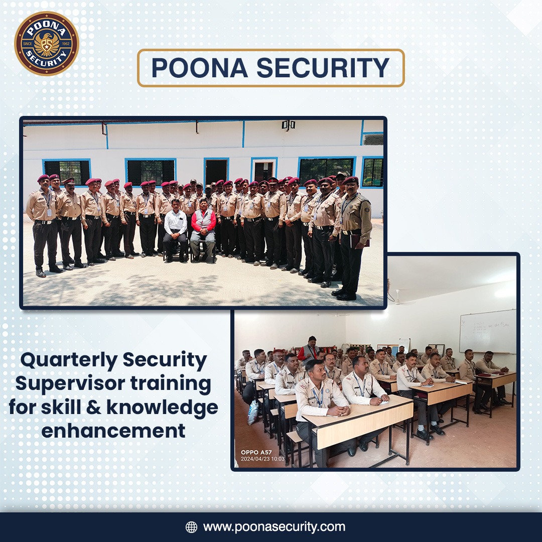 PoonaSecurity's tweet photo. Quarterly Security Supervisor training for upgrading skills, knowledge, and upcoming trends of supervisors at Poona Security.
-
-
#poonasecurityguards #securitycamera #trust #securityguard #SecurityForAll #bouncer #eventsecurityguard #residentsecurityguard #commercialsecurity https://t.co/2poQbb9iE3