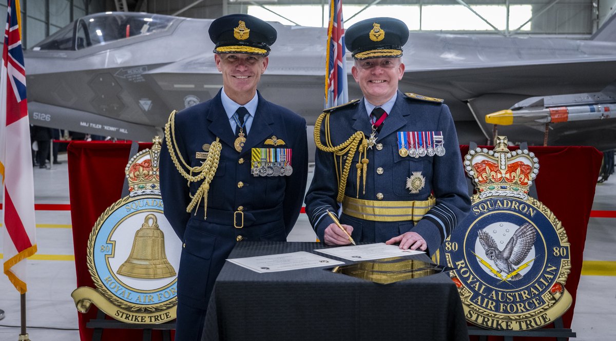 15 of April marked a significant milestone for #AusAirForce and @RoyalAirForce as we came together to commemorate the reforming of not one, but two Number 80 Squadrons, at Eglin Air Base.