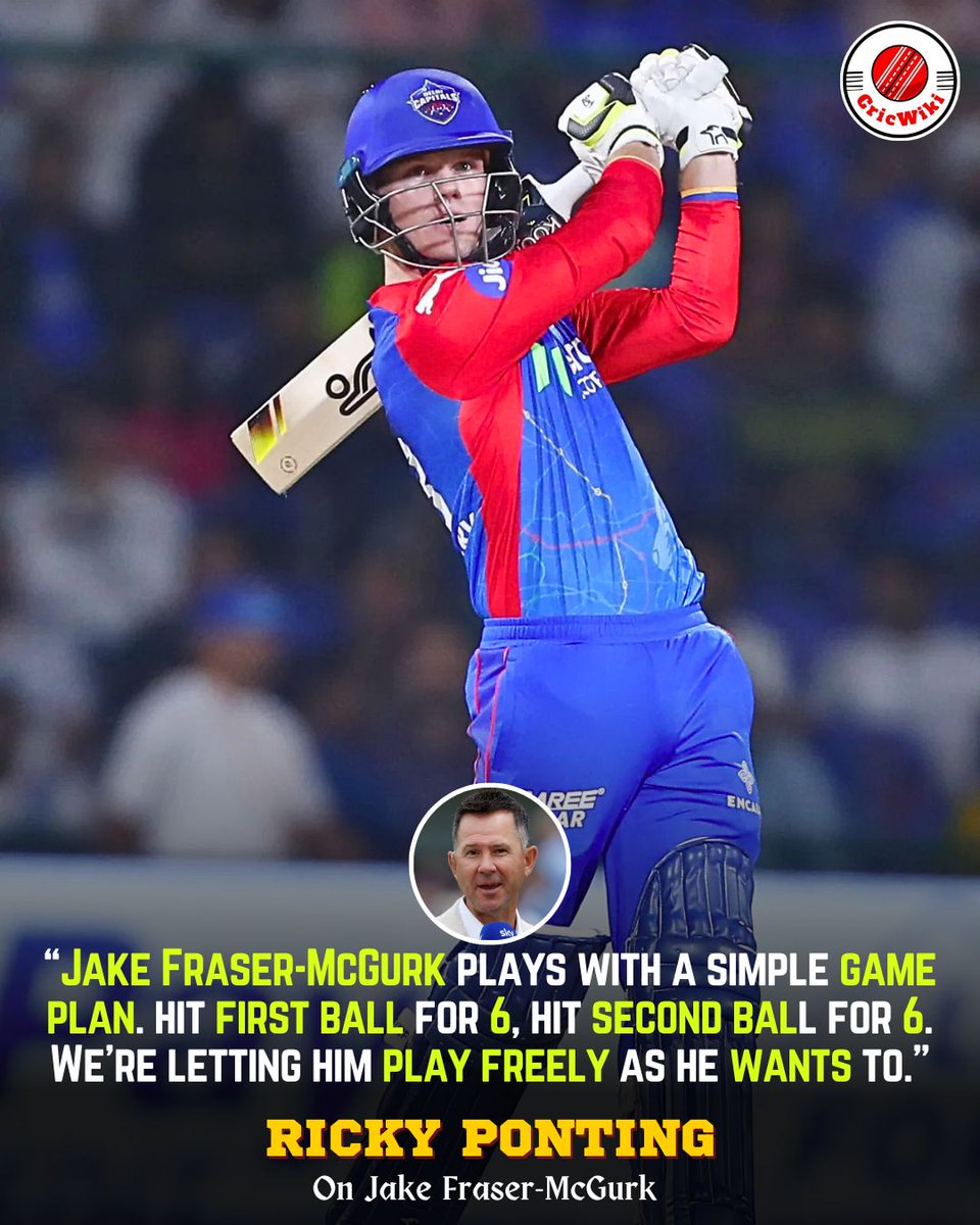 🚨🗣Ricky Ponting on Australian rising star Jake Fraser-McGurk..😅😂

#jakefrasermcgurk #DelhiCapitals #ipl2024 #cricketaustralia