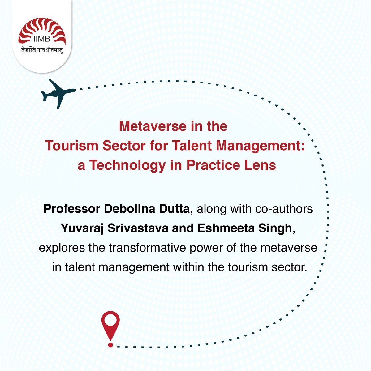 Discover how the metaverse is reshaping talent management in the tourism sector. Prof. Debolina Dutta's latest research explores innovative HRM practices using immersive technology. Read more: iimb.ac.in/node/12129 #Metaverse #Tourism #HRM #IIMB #IIMBangalore #Research