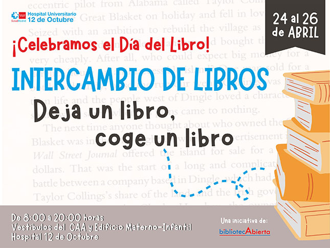 En el Hospital 12 de Octubre jugamos con los libros, trae el que hayas leído y elige el que quieras que te acompañe los próximos días 📔📚