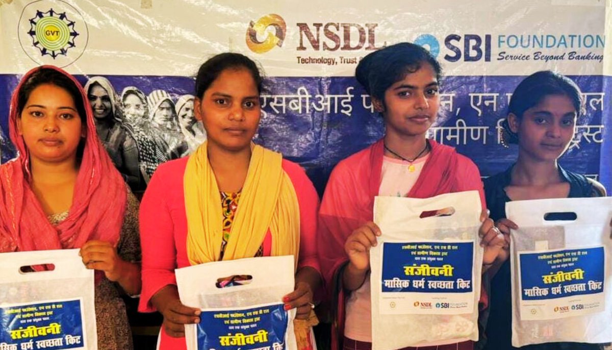 1 in 5 girls quit school, & 40% miss classes due to lack of privacy and menstrual taboos. 
But change is happening! With @SBI_FOUNDATION supported 'Sanjeevani,' a mobile medical van, GVT is breaking barriers & raising awareness on menstrual health management. #MenstruationMatters