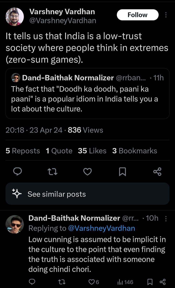 This is what peak midvittery looks like. 

'You see, we are different from other Indians because we are criticizing Indian culture and coming up with brilliant insights.' 

There is nothing more irritating for me that this type of cheap pretentious midvit virtue signaling. It's
