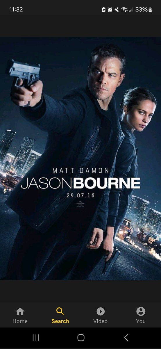#NowWatching #JasonBourne wow I have miss Vikander. Just a beauty. 
But man, I know they're trying to keep these things like compelling but putting the main guys on the back burner and trying to build up these government folks is not very engaging....
