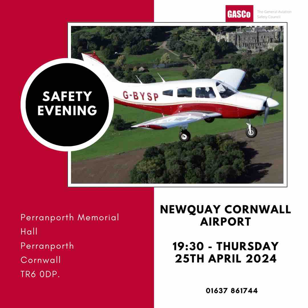 On Thursday 25th April at Perranporth Memorial Hall is another chance for you to experience one of our safety evenings. 

Interested?

Contact our team below👇

☎️ 01637 861744
📧 fly@flynq.co.uk
🌎 gasco.org.uk

#safetyevenings #newquay #cornwall #perranporth