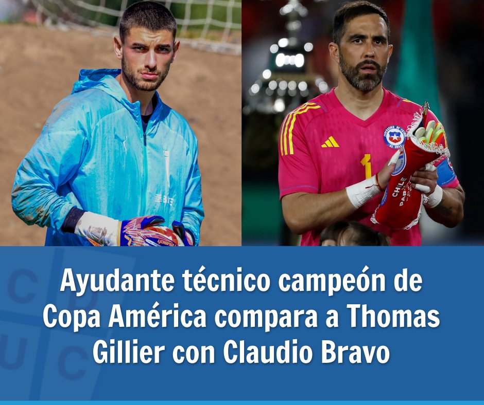 Ayudante técnico campeón de Copa América compara a Thomas Gillier con Claudio Bravo #LosCruzados puntoseguido.cl/2024/04/ayudan…