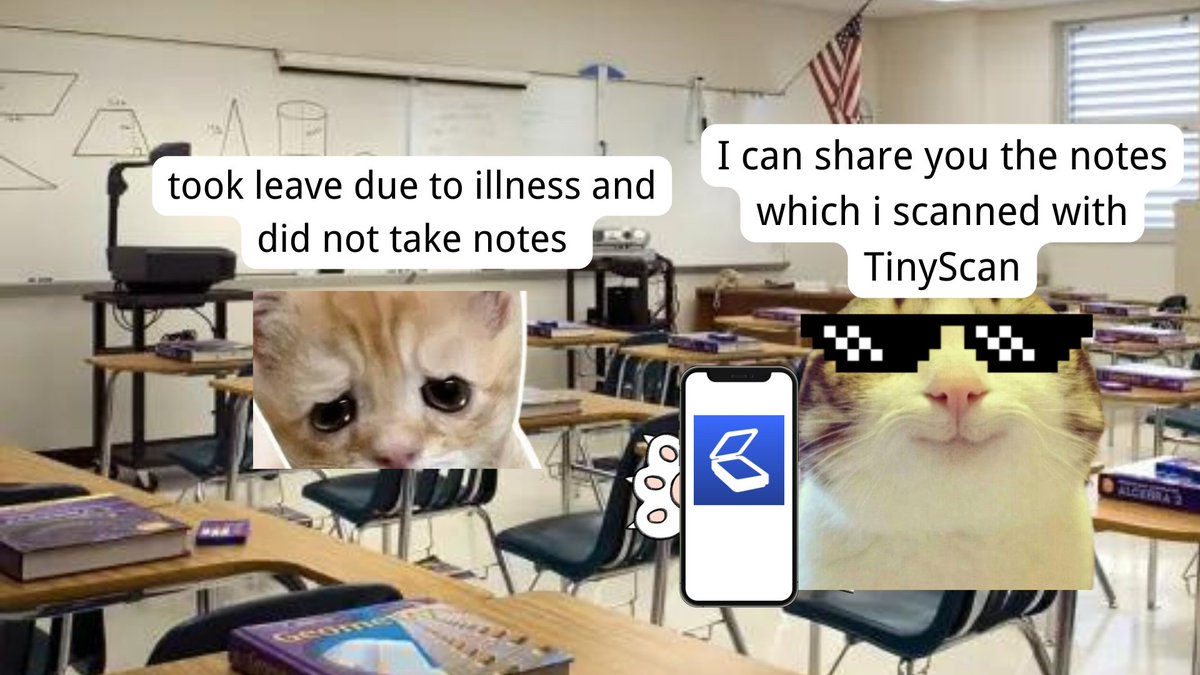 TinyScanner_app's tweet image. TinyScan: Your little helper in class👍