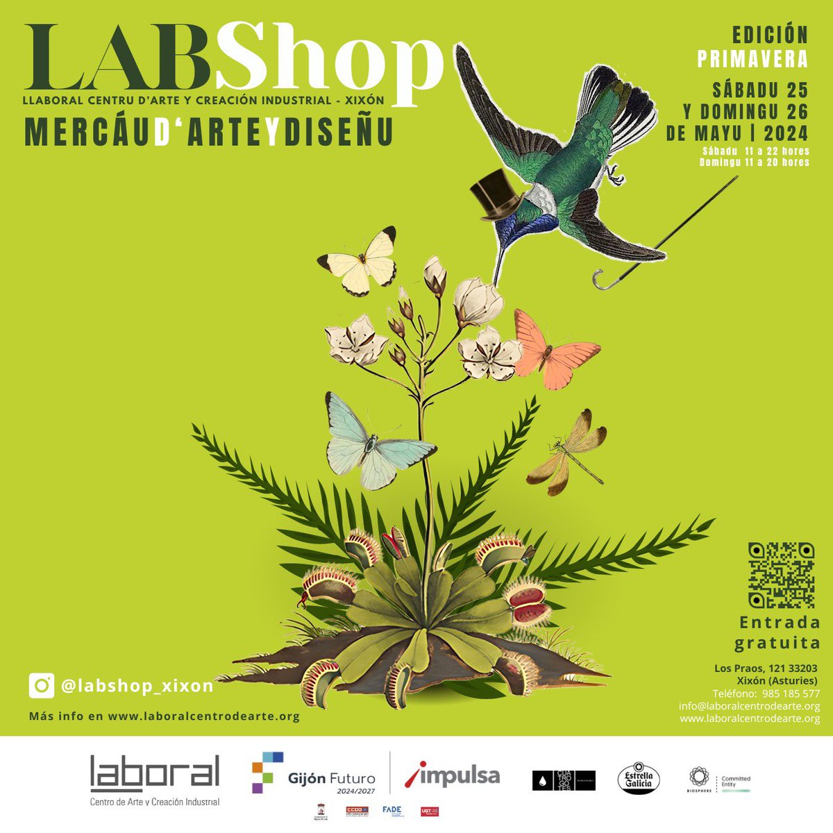 Queremos presentavos el cartelu del próximu LABShop, edición primavera, que preparemos pa @LABoral. El vienres nel instagram del mercáu d’arte y diseñu (@labshop_xixon) va anunciase’l programa del eventu, que va celebrase’l 25 y 26 de mayu. #mercáudarteydiseñu #asturies #xixón