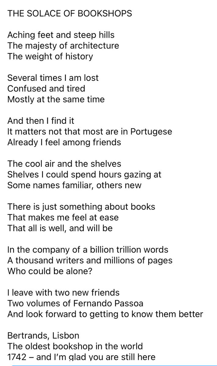 Day before yesterday’s daily poem. Lisbon