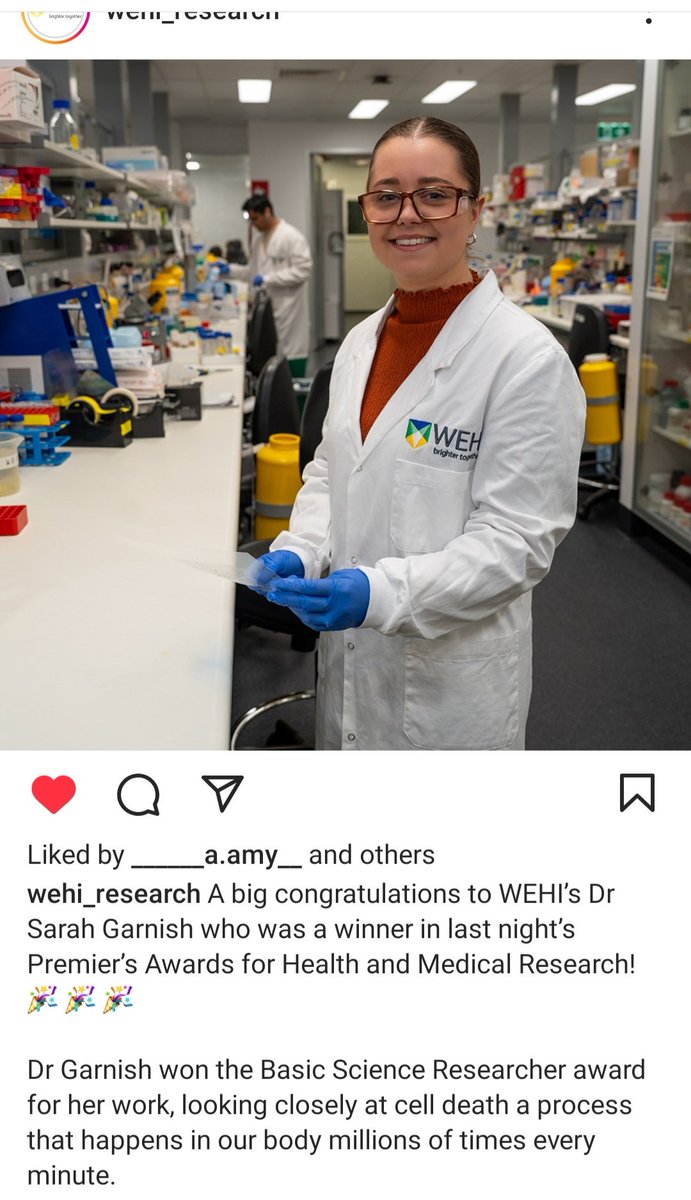 Some Blonde Scientist - Dr Georgia Atkin-Smith (@someblondesci) on Twitter photo There's nothing this girl can't do! An incredible and extremely well-deserved recognition of her science, work ethic and contribution to community. Well done <a href="/SarahGarnish/">Sarah Garnish</a>! You're making all of us at <a href="/WEHI_research/">WEHI (Walter and Eliza Hall Institute)</a> and the #celldeath community proud! There's nothing this girl can't do! An incredible and extremely well-deserved recognition of her science, work ethic and contribution to community. Well done <a href="/SarahGarnish/">Sarah Garnish</a>! You're making all of us at <a href="/WEHI_research/">WEHI (Walter and Eliza Hall Institute)</a> and the #celldeath community proud!