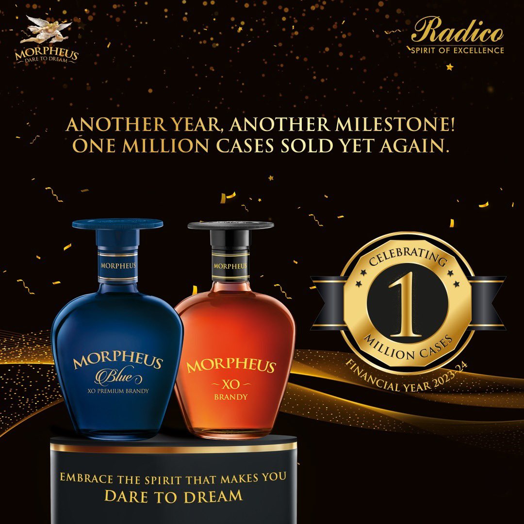 We're thrilled to announce yet another remarkable milestone for Morpheus Blue and Morpheus XO Premium Brandy! For the second consecutive year, we've hit the dreamy mark of selling 1 million cases.

#MorpheusBrandy #Brandy #MorpheusDareToDream #MillionaireBrandy #MillionCases