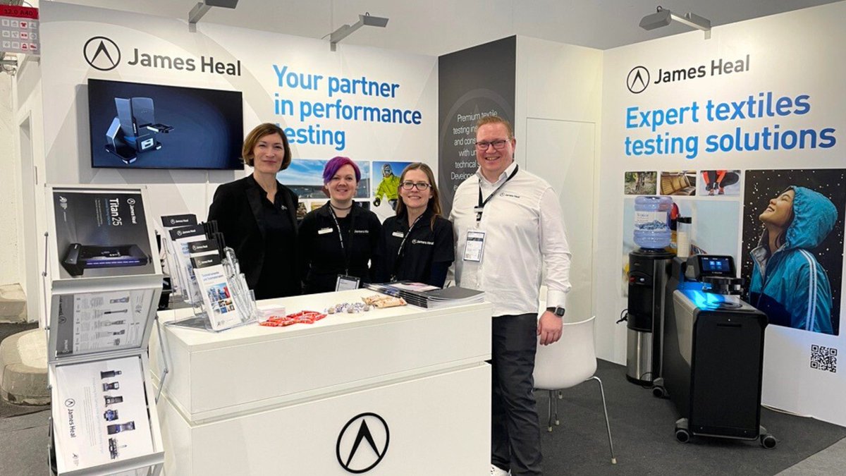 JamesHHeal's tweet image. The James Heal team ready for day 2 at Techtextil 2024.

Make sure you come to find us in: 
▪️ Hall 12 ▪️ Stand A40

We have some of our most exciting Performance Range instruments ready to demo, so come and say hello and watch our experts at work!

#Techtextil #Textiles
