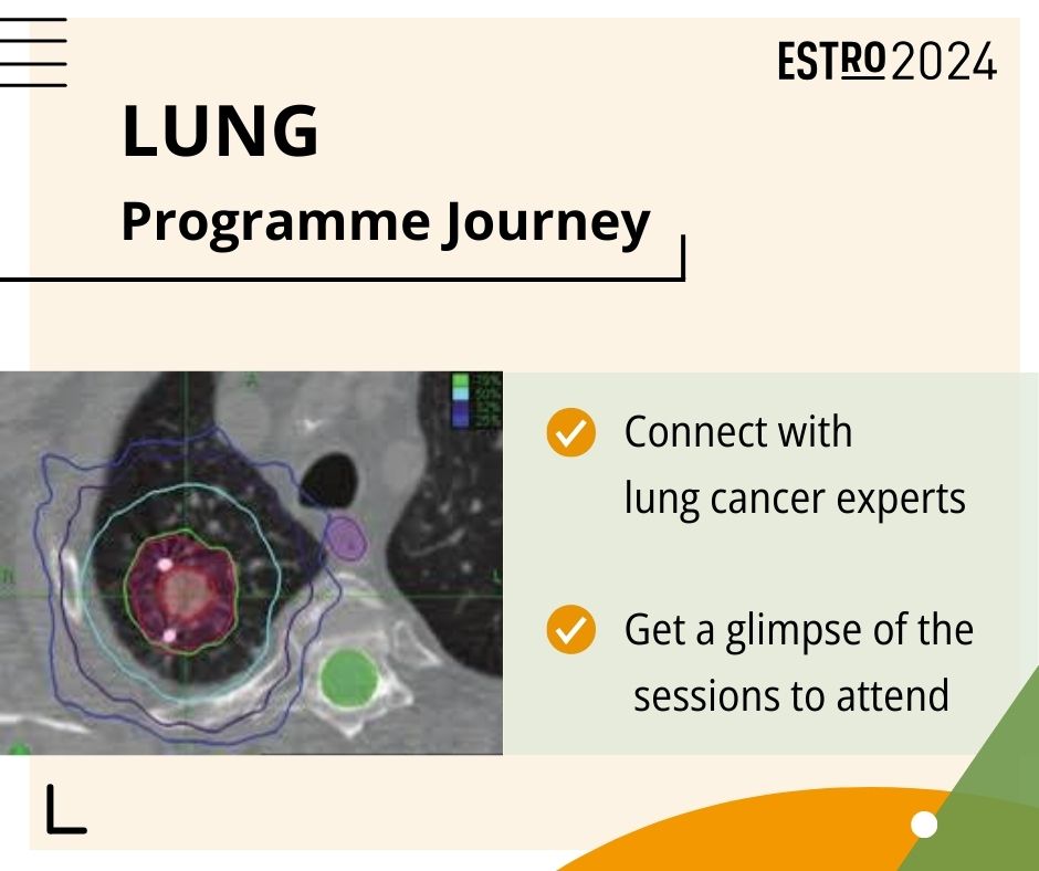 Connect with peers and experts in #lungcancer! Broaden your network at #ESTRO24: 📆 Sunday 5 May 2024 I from 13:00-14:00 BST ✅ Register here: bit.ly/4aj8SJa 🔎 Also, explore all the sessions in the field: bit.ly/3VDznEF #radiotherapy #radonc #network