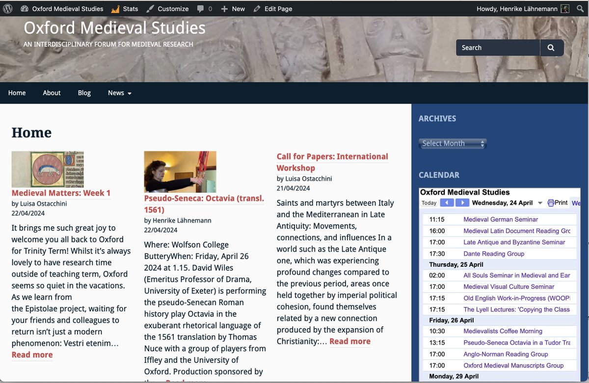 A cup overflowing… many thx to @ninya_vey for filling @OxMedStud calendar with exciting events from the Medieval Booklet, Luisa Ostacchini for compiling, @ashcastelino1 for promoting! 📯👋😇 medieval.ox.ac.uk Today: @MedGermOx @OxfordByzantine #Dante #documents