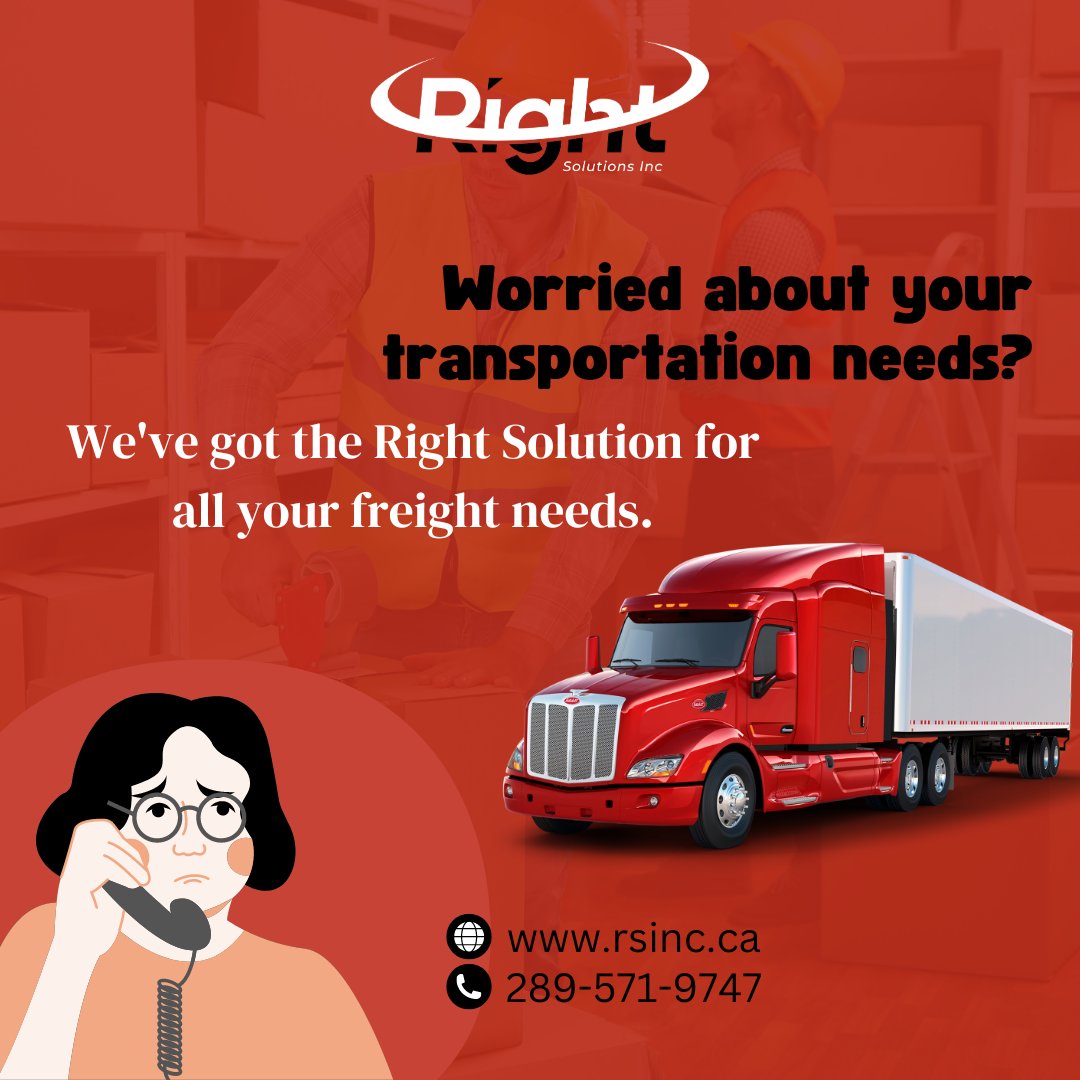 Transportation worries? Say goodbye to them with Right Solution INC. 

Visit Wesite ➡️ zurl.co/XVQU
Phone: 289-571-9747
E-mail: Brokerage@rsinc.ca

#FreightForwarding #Logistics #OnTimeDelivery #LogisticsSolutions #SupplyChainOptimization #SupplyChain
