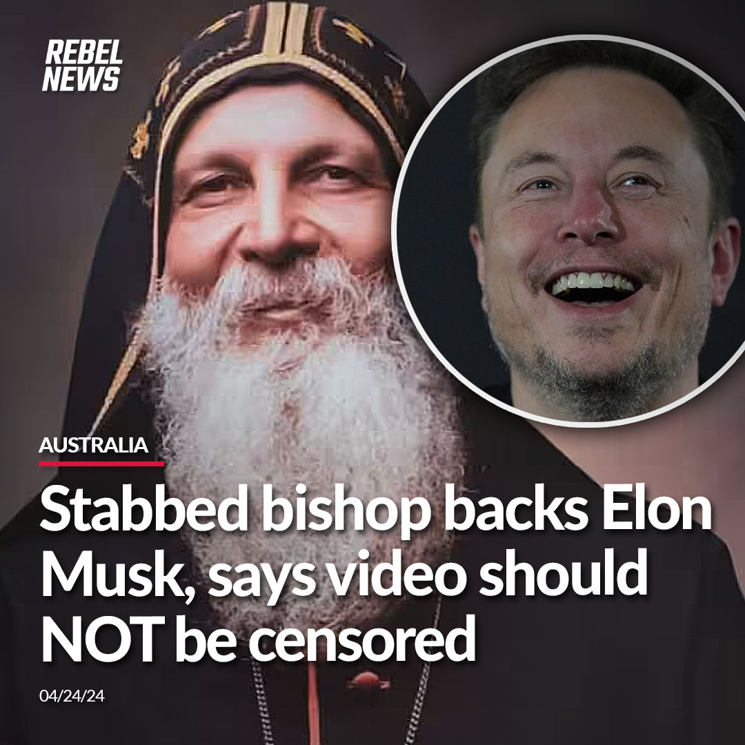 The bishop attacked in the western Sydney church stabbing supports Elon Musk's stance, advocating for the video of the incident to stay online. MORE: rebelne.ws/3Qgkt3r
