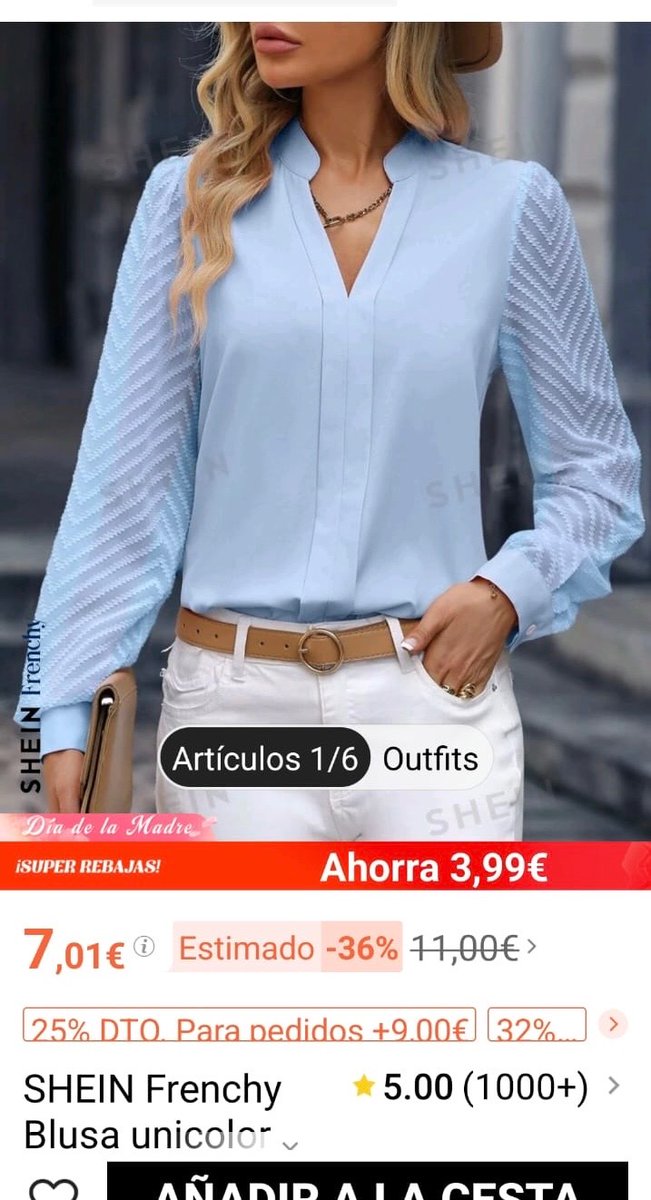 Noeliense's tweet photo. A ver qué pasa con Shein que me estima una prenda con un precio, cuando está en la cesta me estima otro y cuando le doy a comprar tiene otro más diferente… https://t.co/zMt6P2taum