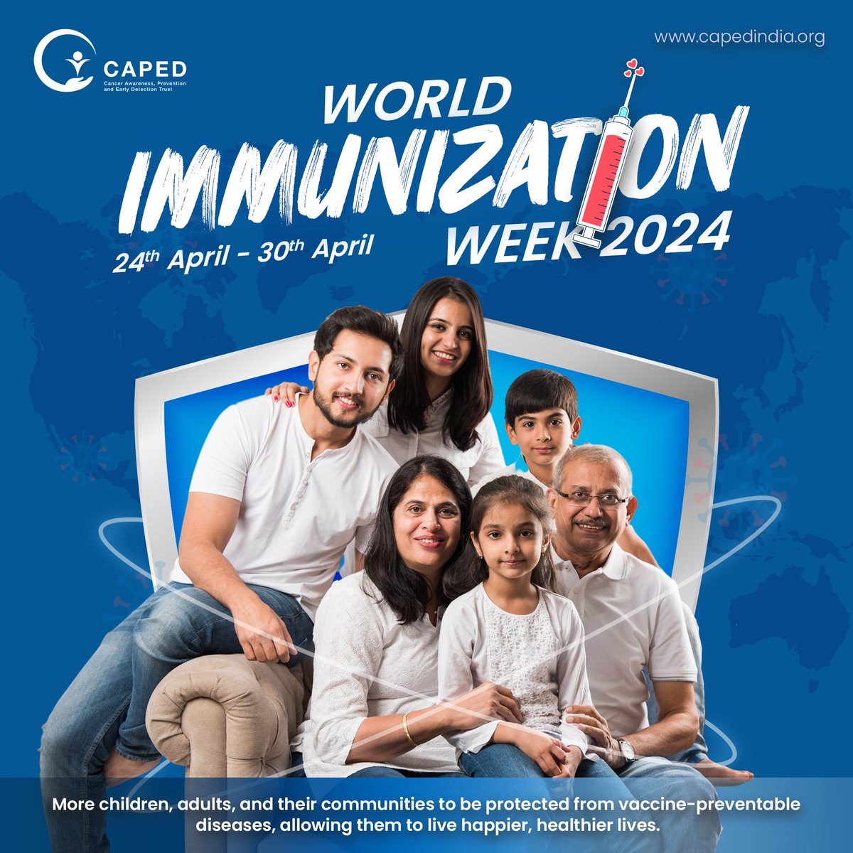 This #WorldImmunizationWeek, let's #CancelCervicalCancer!

Vaccines are the key to building a healthy community! They've eradicated diseases like smallpox & polio, and now it's #HPV's turn. Get vaccinated and protect yourself from #cervicalcancer.

#ImmunizationWeek #WIW #WIW2024