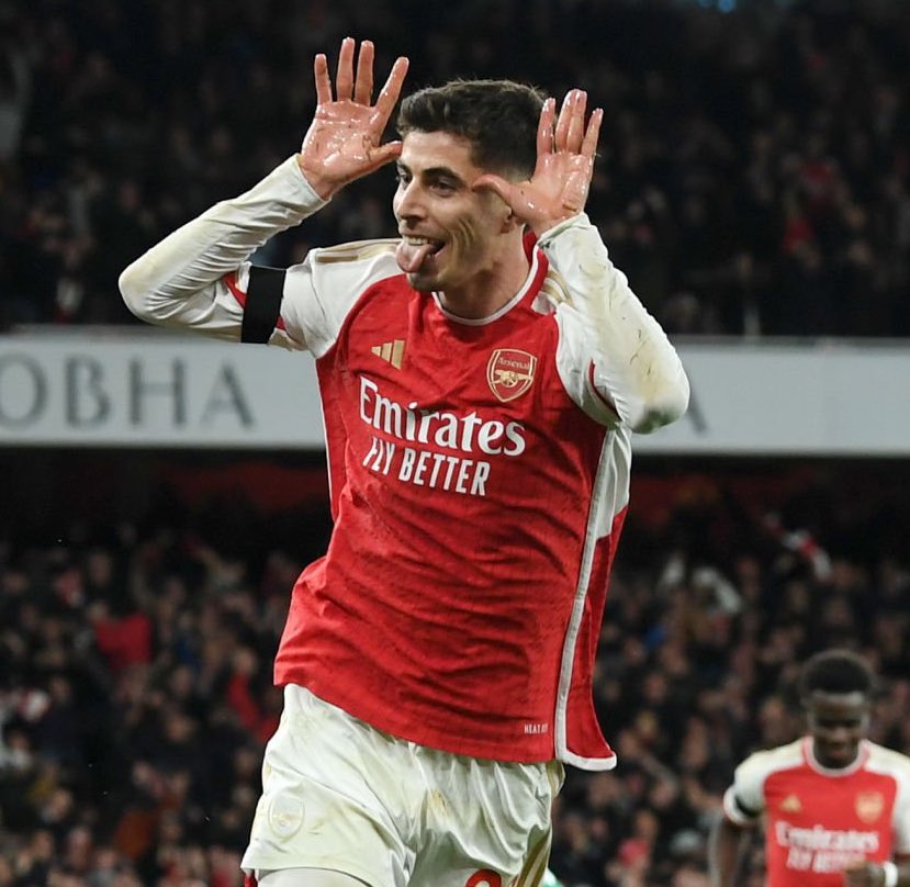🗣️ | Mikel Arteta on Kai Havertz: “He was unbelievable in all departments and obviously when you have a nine score two goals the way he scored, his contribution was great and a question about scoring against Chelsea for him, but I’m sure he’s very pleased.” 👑 #AFC #ARSCHE