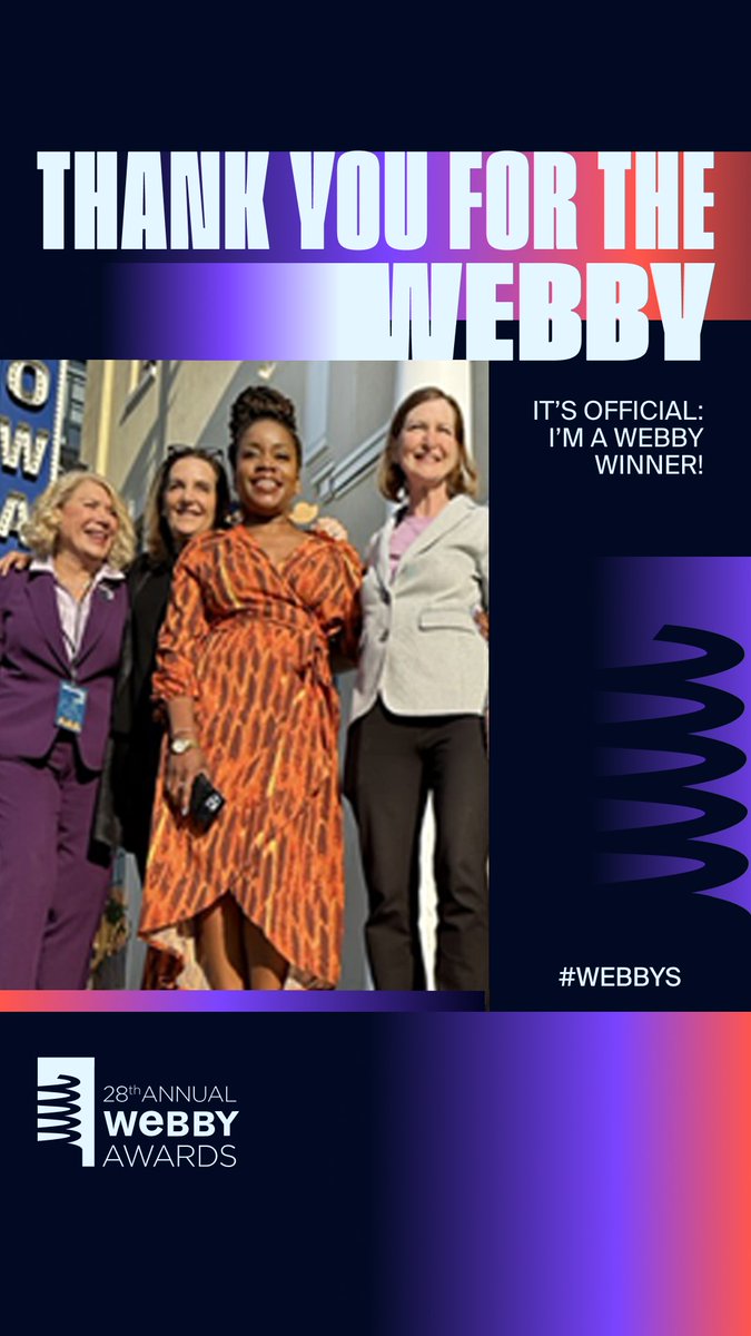 Thank you for making #SistersInLaw winners. We won the Webby for best politics and news podcast. See us on the Red Carpet on May 13 and listen to us every week. We love you all!