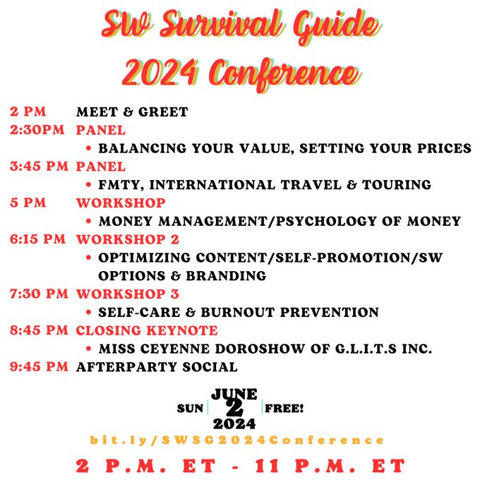 SWSG 2024 Conference  Sun. June 2, 2 p.m. - 11 p.m. ET Online &amp; in person | FREE https://t.co/8RsSAdhvQ9  Don't<a href="/tag/catch75"class="tags"><span>#catch75</span></a>