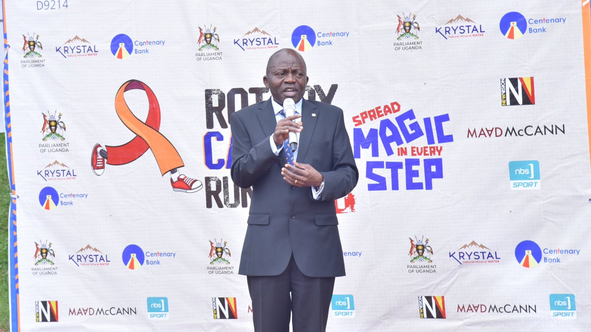 Fellow Rotarians ,Ladies & gentlemen. It gives me great pleasure as a Board for Rotary Cancer Run programme to host you here especially The Speaker @Parliament_Ug & RIPPR. As a programme , we begun our work here at @NsambyaHospital IN 2011 - PDG Stephen Mwanje #RotaryCancerRun24