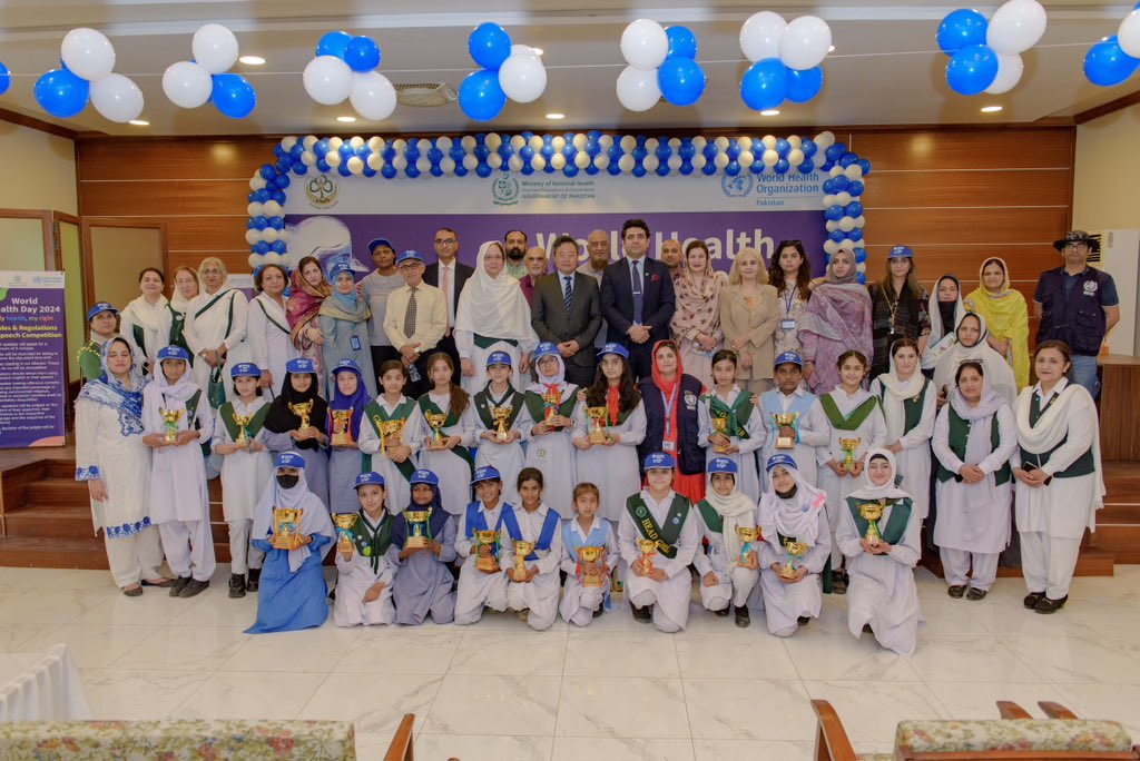 To commemorate #WorldHealthDay2024, @WHO collaborated with District Health Office Islamabad &Pakistan Girl Guides Association highlighting theme of the year #myhealthmy right to raise public awareness on health issues.