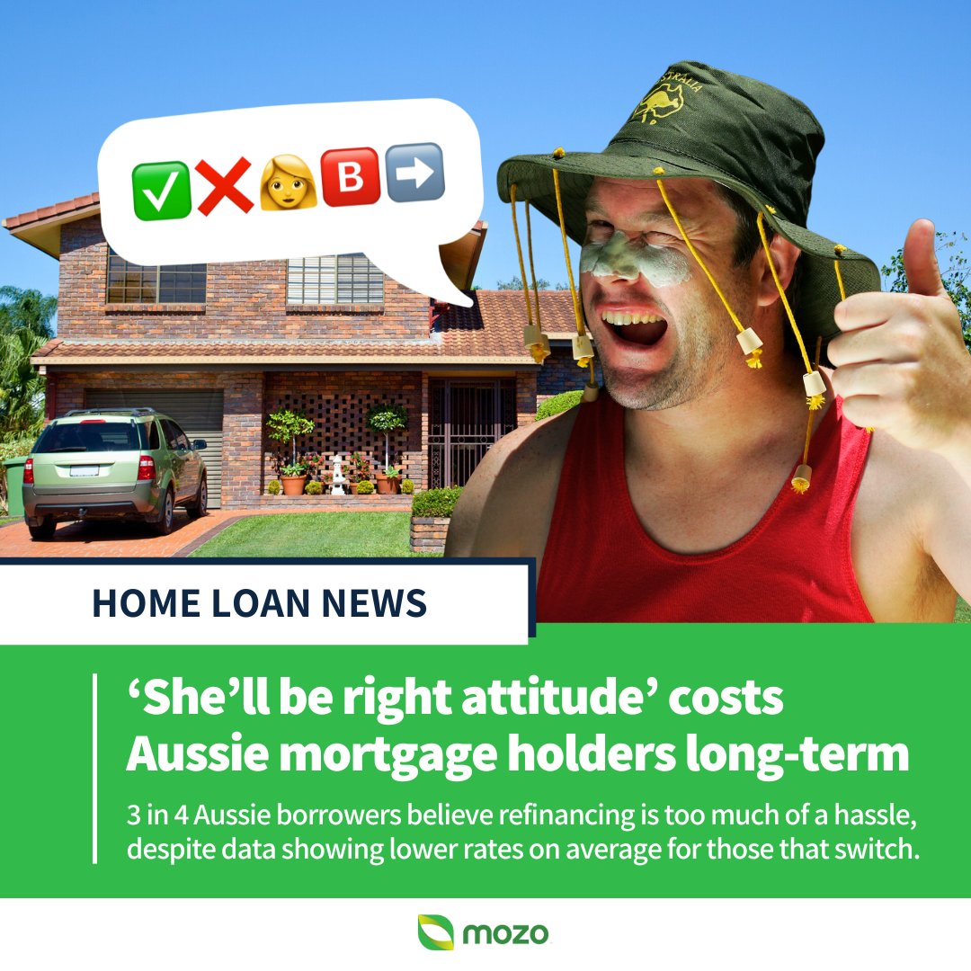 Think refinancing is too much hassle? Think again! Aussie mortgage holders with a 'she'll be right' attitude could be missing out on thousands in savings. Don't let complacency cost you - compare rates and see the difference today! 💰🏠 ow.ly/wbMT50RmOgj