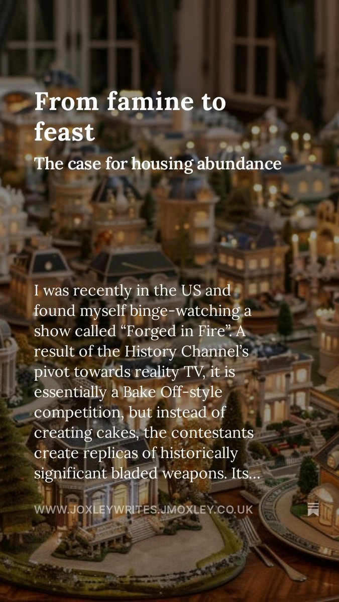 🏘️🚨NEW BLOGPOST🚨🏘️ (Link next post/in bio) A few things recently argued that more efficient rationing is a solution to the housing crisis. It's dubious that even helps affordability - but even if it does, that fails to address the other crisis - British homes are bad.