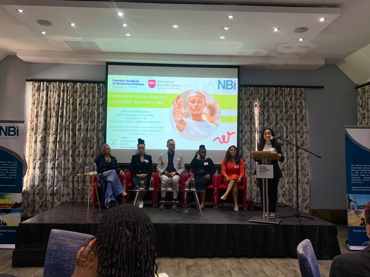 Happening Now:  Together with @GIBS and WE DARE Network, we're tackling the pressing issue of GBV this morning and the role of business in addressing it. 
#NBIAgainstGBV #BusinessAgainstGBV #EndGBV