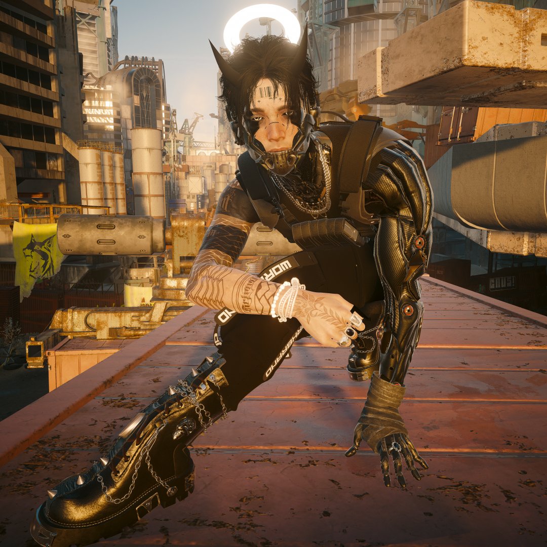 EdSaysHush's tweet photo. Exhaling the beauty and the danger, all in one breath.

(Tap for full picture) 

#Cyberpunk2077 #vprt #Cyberpunk2077PhotoMode #VirtualPhotography #WorldofVP #PhotoMode #pcgaming #Cyberpunk2077 https://t.co/IuhRO0BKK1