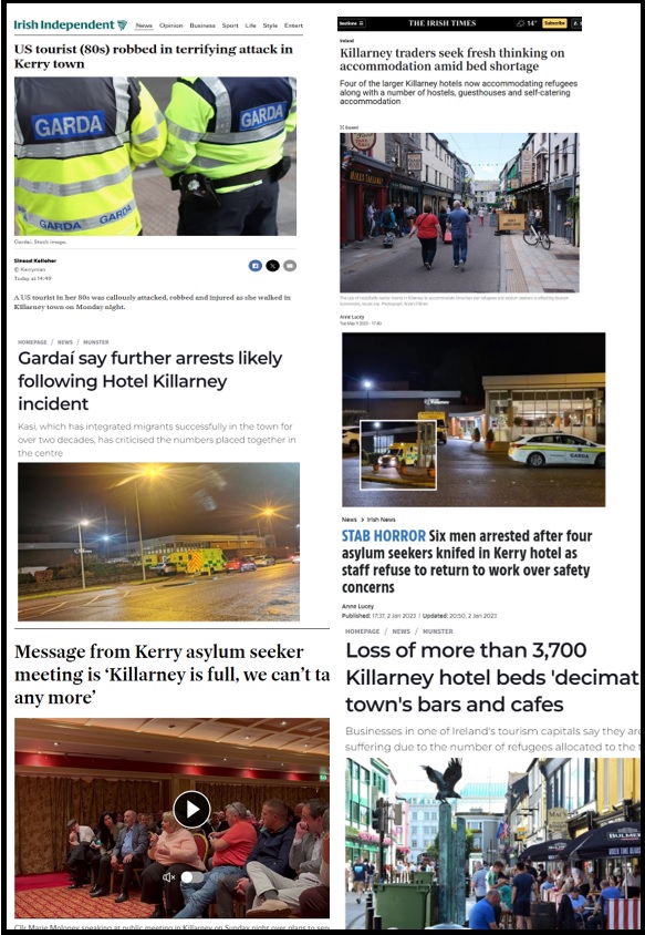 #Killarney was once the jewel of Irish tourism. @rodericogorman & @HMcEntee have destroyed all that. In 3 years they have: 🚨Planted 3,500 migrants 🚨Cost Tourism €100m & 2,722 tourism jobs lost 🚨Old ladies being mugged. 🚨Women harassed on streets 🚨Tourism beds gone