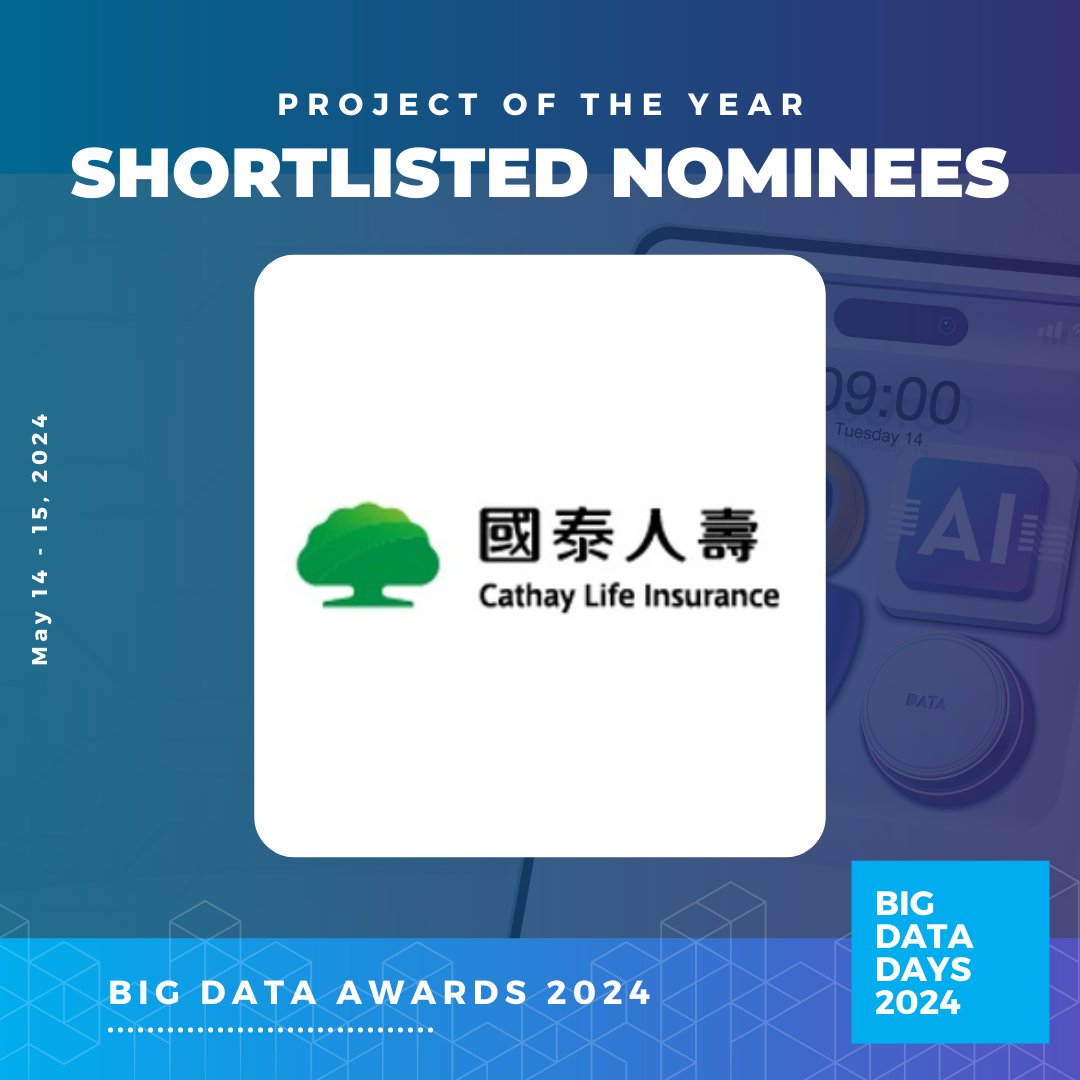 dascin_official's tweet photo. 🎉 Announcing #BigDataAwards2024 Project of the Year nominees: Petronas &amp; Cathay Life Insurance! Join us in applauding their achievements and save the date for 15 May 2024, 5 PM CET, for the winner announcement! Secure your spot for #BDD2024 now! 👉 https://t.co/gfCVM6a03x

#EBDF https://t.co/jjSERO3WW1