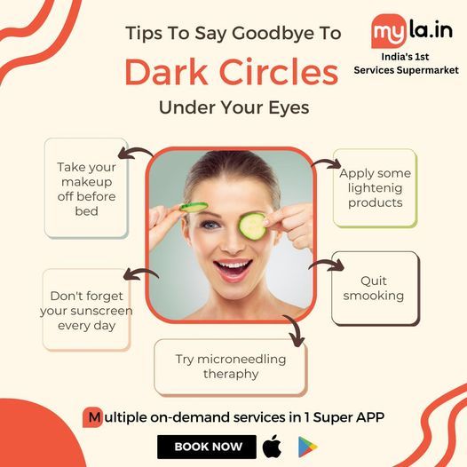 Here’s some very useful tips that can help breathe a new lease of life around your eyes.  
Download our App today for more discounts:   buff.ly/3KqlcwC     
#myla #onlineservices #servicessupermarket #homesalon #homeparlour #facialathome