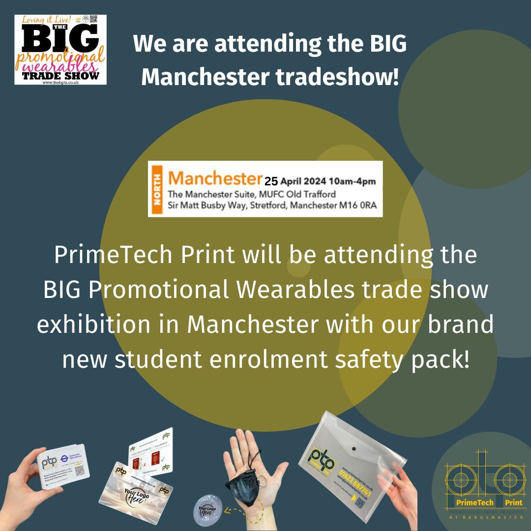 Calling all Promo Distributors - We will be attending the BIG promotional wearables Tradeshow this Thursday! 😆 

Can't wait to see you all there! 
Scan the QR code for more information. 😊 

#Exhibition #Manchester #PrimeTechPrint
