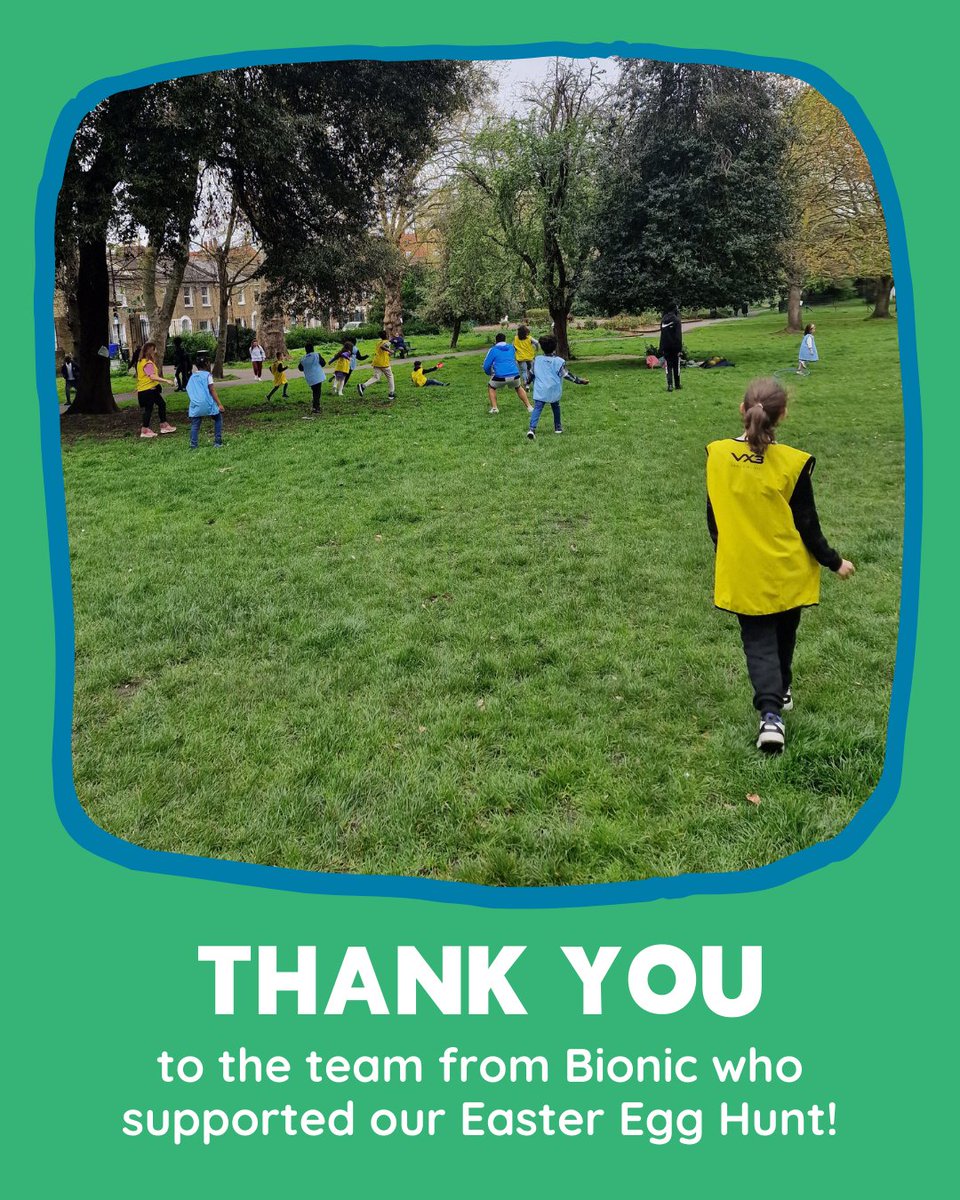 Huge thanks to the team from @bionic_business for supporting our Easter Egg Hunt. They had great fun and so did the children!  If you think your team could volunteer some of their time email office@springcommunityhub.org.uk for more information