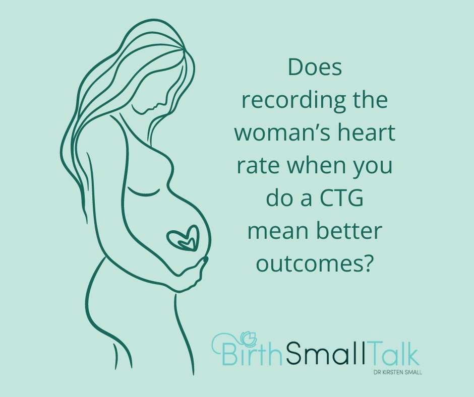 New research has looked at whether maternal heart rate recording leads to better outcomes for the baby. Read what they found here - birthsmalltalk.com/2024/04/24/mat… #EFM #CTG #Research #encephalopathy #FSE #FetalSpiralElectrode #Oximetry #Birth #Maternity #Midwife #Doula #Obstetrics