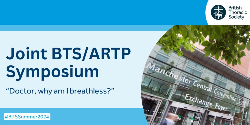 This joint symposia with @ARTP_news will explore patient experiences of asthma and ILD, as well as the diagnosis, testing and management of breathlessness. Learn more and book your ticket to the Summer Meeting: bit.ly/41U13Ws #BTSSummer2024