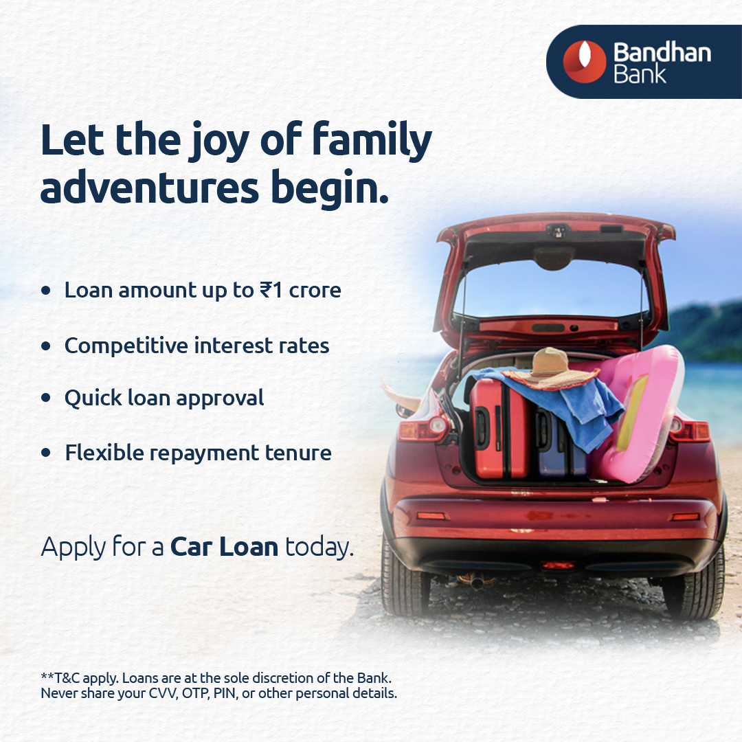 Apply for a #CarLoan with #BandhanBank today. Learn more: bit.ly/3Oaeige

T&C apply.
