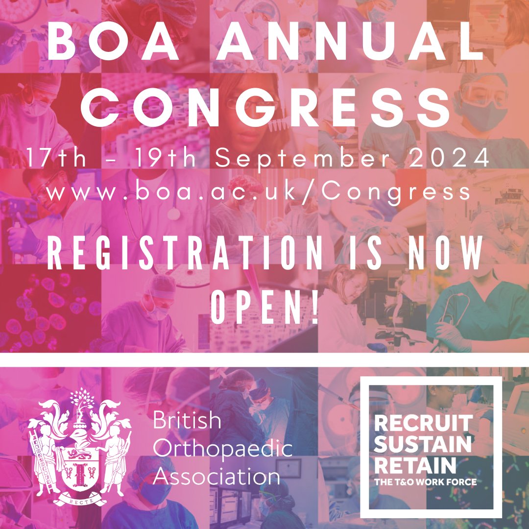 REMINDER - BOA Annual Congress 2024 Registration is now open for BOA Members & Non – Members! BOA members can register with a 100% discount on the ticket fee for an extended time period. Discounted period will run till Sunday 30th June. BOOK NOW! boa.ac.uk/registration #BOAAC24