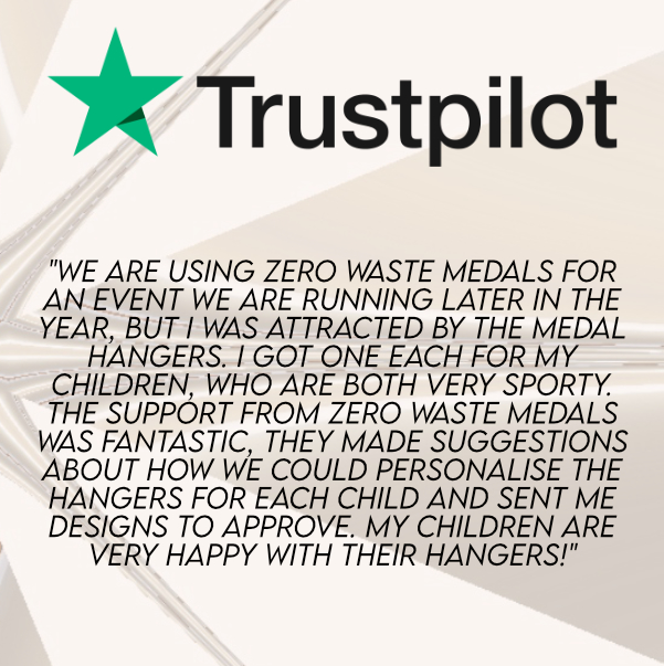 ⭐️⭐️⭐️⭐️⭐️

Did you know we can create personalised medal hangers? Check out a range here:
tinyurl.com/4etme88x

Get in touch with us with your ideas and we can customise your order 😍 info@zerowastemedals.co.uk / 01952 474131
#trustpilotuk #5starreview  #reccomended
