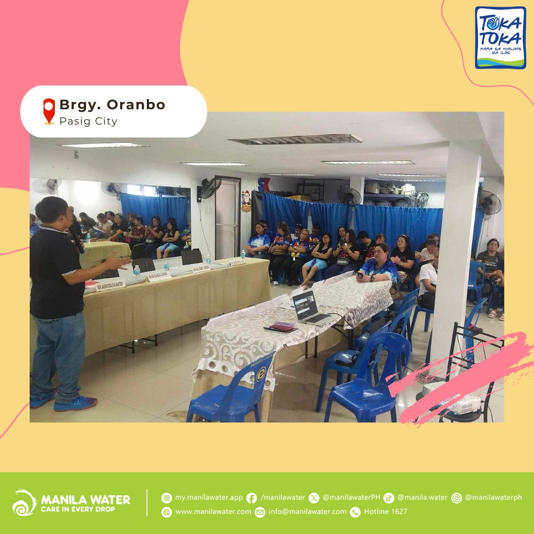 #IECGoesTo Pasig City!

Information, Education and Communication (IEC) Campaign on Sanitation at Brgy. Oranbo, Pasig City to further understand the benefits of desludging and the importance of desludging and wastewater treatment to the environment.

#TokaTokaTayo